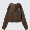 Kurzer Kapuzenpullover mit Reißverschluss – Dunkelbraun – Magic Kurzer Kapuzenpullover mit Reißverschluss – Dunkelbraun – Magic