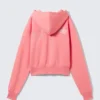 Kurzer Kapuzenpullover mit Reißverschluss – Rosa – Magic Kurzer Kapuzenpullover mit Reißverschluss – Rosa – Magic