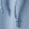 Kurzer Pyjama-Kapuzenpullover aus Frottee – Staubblau Kurzer Pyjama-Kapuzenpullover aus Frottee – Staubblau
