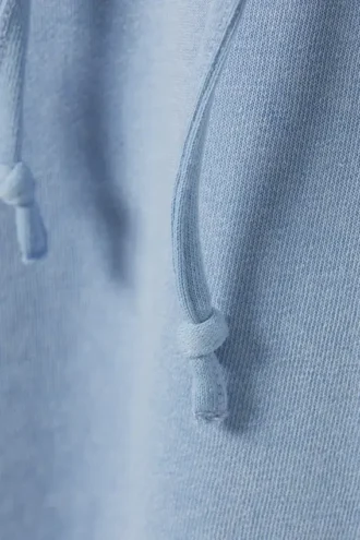 Kurzer Pyjama-Kapuzenpullover aus Frottee – Staubblau