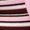 Kurzes geripptes Tanktop – dunkelrote Streifen