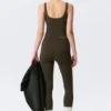 Kurzes Sport-Top – Dunkelbraun Kurzes Sport-Top – Dunkelbraun