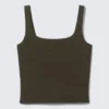 Kurzes Sport-Top – Dunkelbraun Kurzes Sport-Top – Dunkelbraun