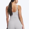 Kurzes Sport-Top mit tiefem Ausschnitt – Grau Kurzes Sport-Top mit tiefem Ausschnitt – Grau