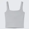 Kurzes Sporttop – Hellstaubgrau Kurzes Sporttop – Hellstaubgrau