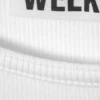 Kurzes Tanktop aus gerippter Baumwolle – Weiß Kurzes Tanktop aus gerippter Baumwolle – Weiß