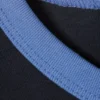 Kurzärmeliges Baumwoll-T-Shirt mit Kontrastbesatz – Dunkelblau – Hellblauer Rand Kurzärmeliges Baumwoll-T-Shirt mit Kontrastbesatz – Dunkelblau – Hellblauer Rand