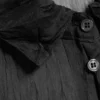 Kurzärmeliges Crinkle-Hemd – Dunkelgrau Kurzärmeliges Crinkle-Hemd – Dunkelgrau