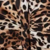 Kurzärmeliges Mini-Hemd-Kleid – Leopardenmuster Kurzärmeliges Mini-Hemd-Kleid – Leopardenmuster