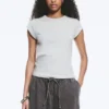 Kurzärmeliges Raglan-T-Shirt – Grau meliert Kurzärmeliges Raglan-T-Shirt – Grau meliert