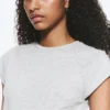 Kurzärmeliges Raglan-T-Shirt – Grau meliert Kurzärmeliges Raglan-T-Shirt – Grau meliert