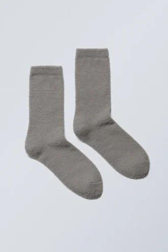 Kuschelsocken – Staubgrau
