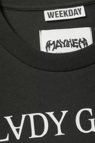 Lady Gaga Kurzarm-T-Shirt – Off-Black