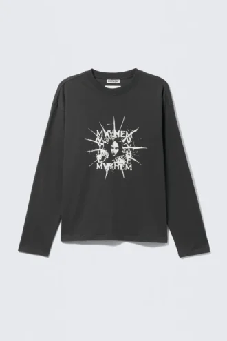 Lady Gaga Langarm-T-Shirt – Off-Black