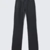 Laika-beschichtete Mid-Rise-Jeans mit geradem Bein – Indigo-Beschichtung – Dunkelblau