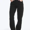 Laika Mid Rise Regular Straight Jeans – Black Rinse – Schwarz