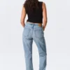 Laika Mid Rise Regular Straight Jeans – Eighteen Blue – Mittelblau