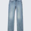 Laika Mid Rise Regular Straight Jeans – Eighteen Blue – Mittelblau