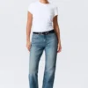 Laika Mid Rise Regular Straight Jeans – Radio Blue – Mittelblau
