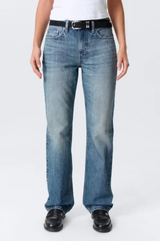 Laika Mid Rise Regular Straight Jeans – Radio Blue – Mittelblau