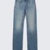 Laika Mid Rise Regular Straight Jeans – Radio Blue – Mittelblau