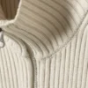 Laila Long Zip Strickjacke – Light Mole Laila Long Zip Strickjacke – Light Mole