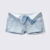 Lana Fold Down Denim Shorts – Fresh Blue – Hellblau Lana Fold Down Denim Shorts – Fresh Blue – Hellblau