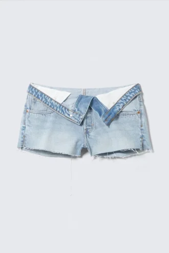 Lana Fold Down Denim Shorts – Fresh Blue – Hellblau Lana Fold Down Denim Shorts – Fresh Blue – Hellblau