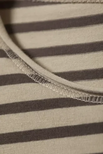 Langarmshirt aus Baumwolle – Gestreift