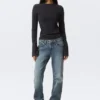 Langarmshirt aus Baumwolle – gestreift, dunkelblau Langarmshirt aus Baumwolle – gestreift, dunkelblau