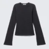 Langarmshirt aus Baumwolle – gestreift, dunkelblau Langarmshirt aus Baumwolle – gestreift, dunkelblau