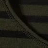 Langarmshirt aus Baumwolle – gestreift, dunkelkhaki-grün Langarmshirt aus Baumwolle – gestreift, dunkelkhaki-grün