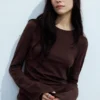 Langarmshirt aus Baumwolle – gestreift, dunkelrot Langarmshirt aus Baumwolle – gestreift, dunkelrot