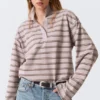 Langarmshirt aus Baumwolle – gestreift, hellrosa Langarmshirt aus Baumwolle – gestreift, hellrosa