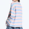 Langarmshirt aus Baumwolle – gestreift in Rosa/Blau Langarmshirt aus Baumwolle – gestreift in Rosa/Blau