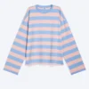 Langarmshirt aus Baumwolle – gestreift in Rosa/Blau Langarmshirt aus Baumwolle – gestreift in Rosa/Blau