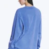 Langarmshirt aus Baumwolle – gewaschenes Blau Langarmshirt aus Baumwolle – gewaschenes Blau