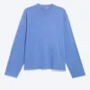 Langarmshirt aus Baumwolle – gewaschenes Blau Langarmshirt aus Baumwolle – gewaschenes Blau