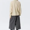 Langarmshirt aus Baumwolle – Hellbeige Langarmshirt aus Baumwolle – Hellbeige