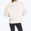 Langarmshirt aus Baumwolle – Hellbeige – Orangefarbene Streifen Langarmshirt aus Baumwolle – Hellbeige – Orangefarbene Streifen