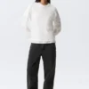 Langarmshirt aus Baumwolle im Lagenlook – Weiß Langarmshirt aus Baumwolle im Lagenlook – Weiß