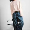 Langarmshirt aus Baumwolle – Rosa – Gelbe Streifen Langarmshirt aus Baumwolle – Rosa – Gelbe Streifen