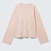 Langarmshirt aus Baumwolle – Rosa – Gelbe Streifen Langarmshirt aus Baumwolle – Rosa – Gelbe Streifen
