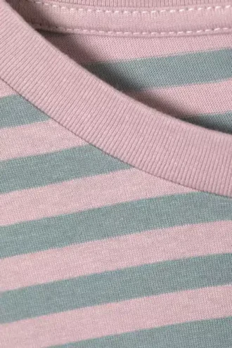 Langarmshirt aus Baumwolle – Rosa Streifen Langarmshirt aus Baumwolle – Rosa Streifen
