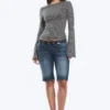 Langarmshirt aus Baumwolle – schwarz-grau gestreift Langarmshirt aus Baumwolle – schwarz-grau gestreift