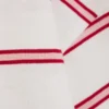 Langarmshirt aus Baumwolle – Weiß – Rosa/rote Streifen Langarmshirt aus Baumwolle – Weiß – Rosa/rote Streifen