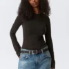 Langarmshirt – Dunkelbraun Langarmshirt – Dunkelbraun