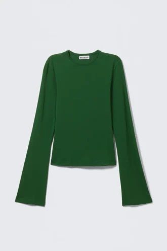 Langarmshirt – Dunkelgrün