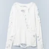 Langarmshirt mit Cut-outs – Off-White | Cheap Monday Gb Langarmshirt mit Cut-outs – Off-White | Cheap Monday Gb