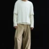 Langarmshirt mit Lagenlook – Off-White Langarmshirt mit Lagenlook – Off-White